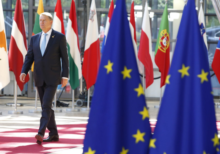 Rumänischer Präsident Klaus Lohannis. Foto: epa/Julien Warnand