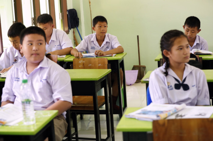 Schulkinder in Mae Sai. Foto: epa/Rungroj Yongrit