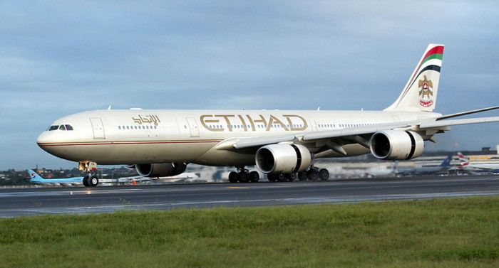 Eine Maschine der arabischen Fluggesellschaft Etihad. Foto: epa/Etihad Airways