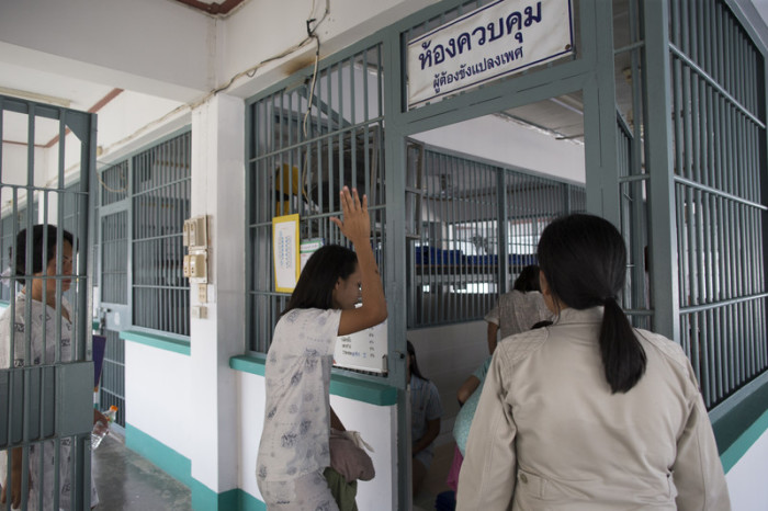 Blick in die Zellen für Transgender im Untersuchungsgefängnis in Pattaya. Foto: epa/Rungroj Yongrit