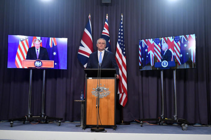 Australien, Großbritannien und die USA starten Sicherheitspakt AUKUS. Foto: epa/Mick Tsikas