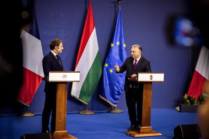 Französischer Präsident Macron besucht Budapest. Foto: epa/Zoltan Fischer Handout