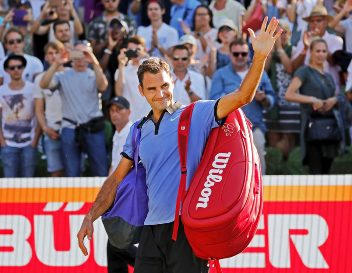 Strahlender Roger Federer. Foto: epa/Ronald Wittek