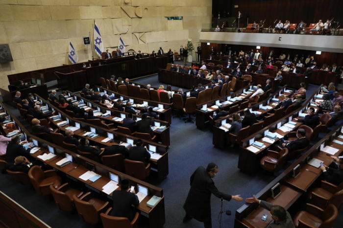 Israelisches Parlament Knesset bei der Eröffnung der Wintersitzung. Foto: epa/Abir Sultan
