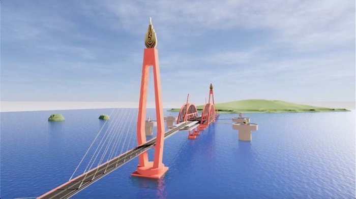 Um die Idee um den Bau einer Brücke zwischen dem Festland und Koh Samui voranzubringen, haben zwei PPRP-Abgeordnete beim Parlament einen Antrag eingereicht. Foto: Naew Na