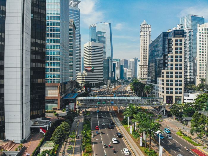 Luftansicht des ruhenden Verkehrs in Jakarta. Foto: epa/User1805847