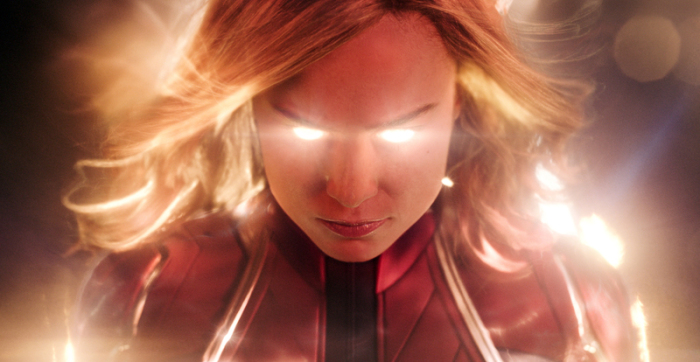 Brie Larson als Captain Marvel in einer Szene des Films 