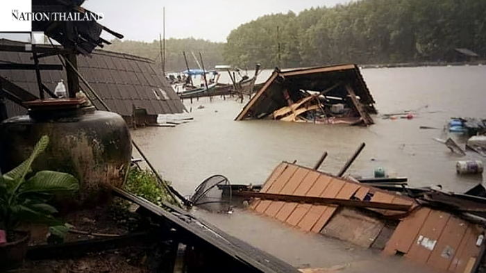 Der Tropensturm „Sinlaku“ kostete am Sonntag zwei Menschenleben. Foto: The Nation