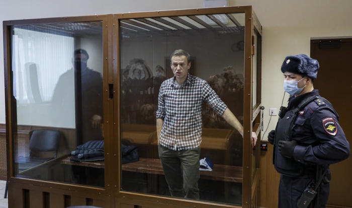 Alexej Navalny vor Gericht in Moskau. Foto: epa/Yuri Kochetkov