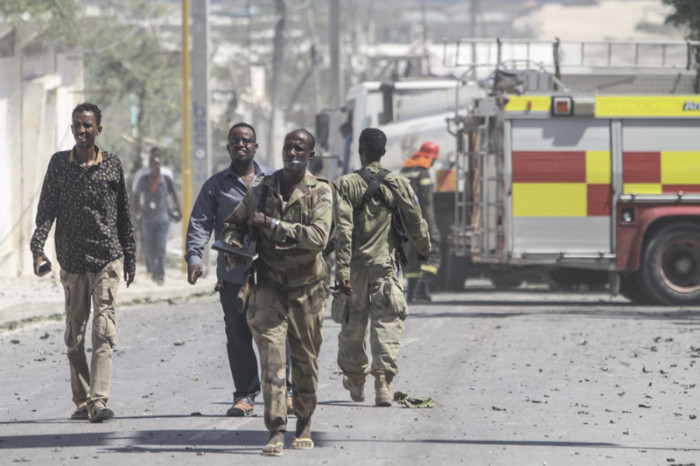 Somalische Sicherheitskräfte in Mogadischu. Foto: epa/Said Yusuf Warsame