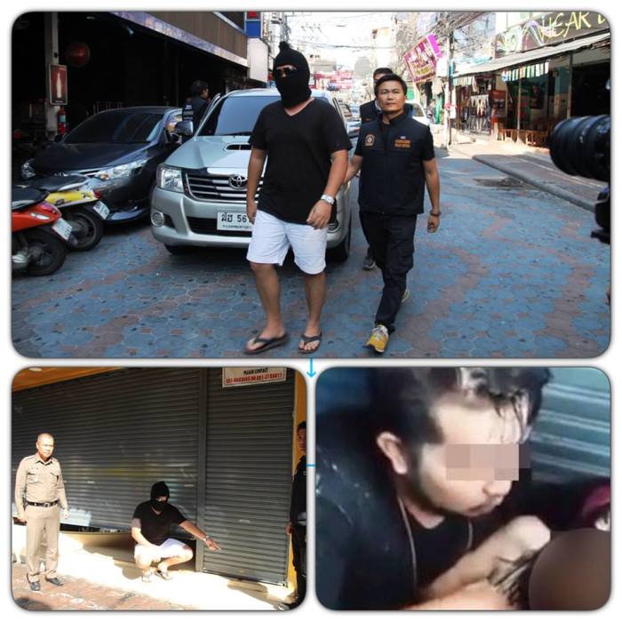 Tatnachstellung in der Walking Street. Beide Triebtäter sind gefasst. Foto: Pattaya Police