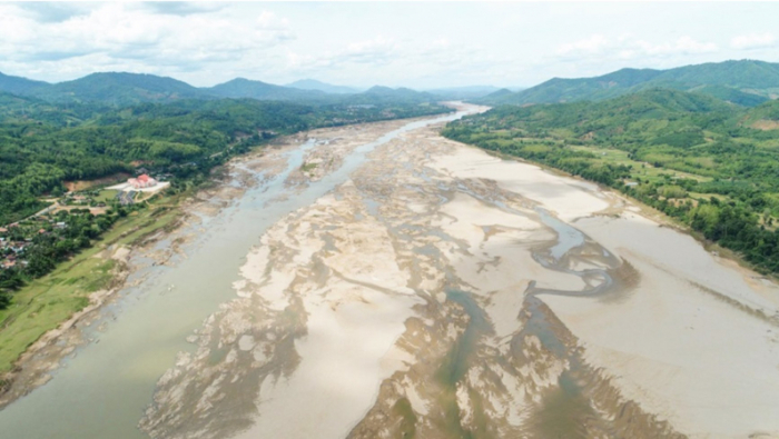 Mekong-Wasserstand fällt auf neuen Tiefstand. Foto: The Nation