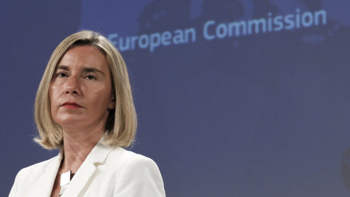 Die EU-Außenbeauftragte, Federica Mogherini. Foto: epa/Olivier Hoslet