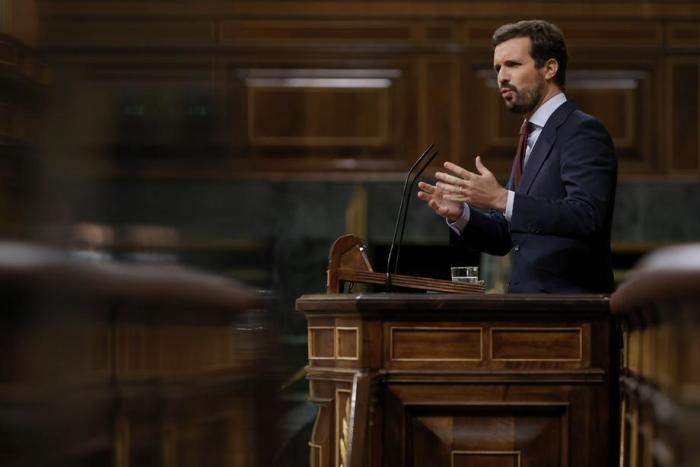 Vorsitzender der spanischen Volkspartei (PP), Pablo Casado. Foto: epa/Emilio Naranjo