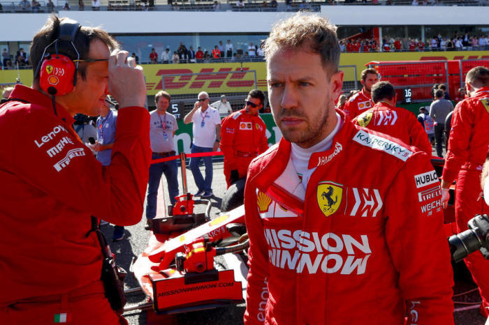 Sebastian Vettel, deutscher Formel-1-Pilot der Scuderia Ferrari. Foto: epa/Diego Azubel