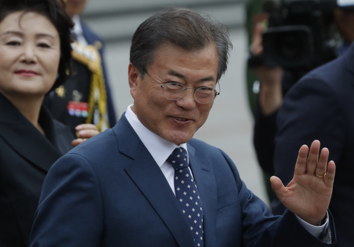 Südkoreas Präsident Moon Jae In. Foto: epa/Sergei Karpukhin