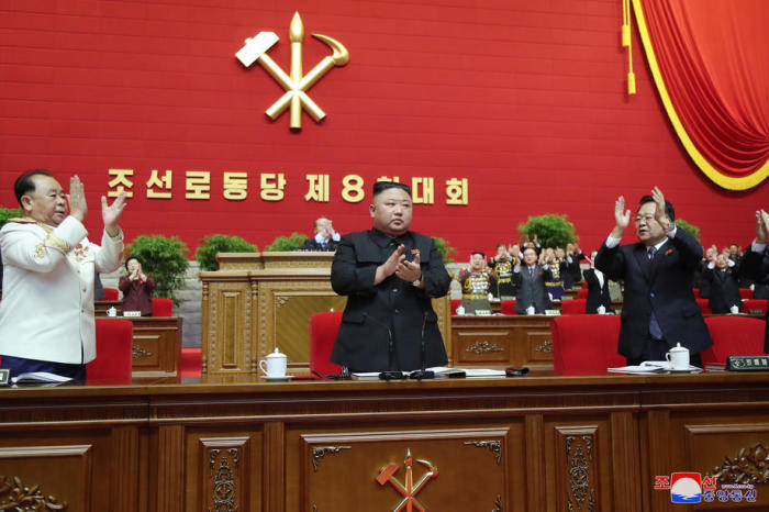Die Wahl des nordkoreanischen Führers Kim Jong-un zum Generalsekretär der Regierungspartei. Foto: epa/Kcna