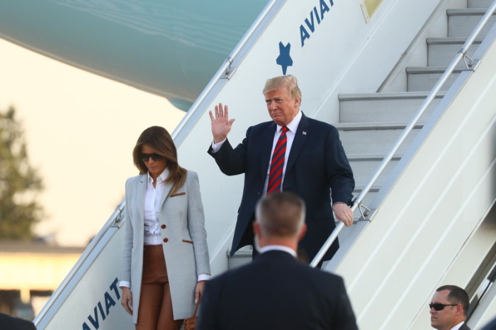 US-Präsident Donald J. Trump und US First Lady Melania Trump. Foto: epa/Mauri Ratilainen