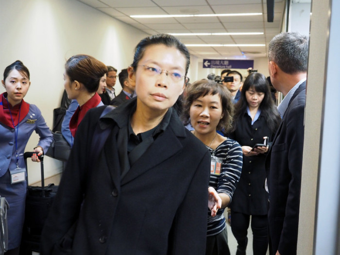  Lee Ching-yu flog am Montag in Begleitung von Freunden und Regierungsvertretern von Taipeh nach Yueyang. Foto: epa/David Chang