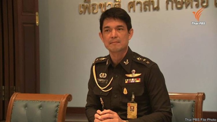 Oberst Winthai Suvaree, Sprecher des Militärrats NCPO. Foto: Thai Pbs