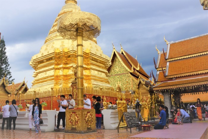 Chiang Mais bekannter Wat Doi Suthep in Vor-Corona-Zeiten. Foto: Jahner