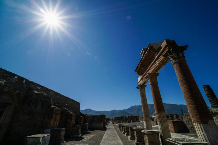 Ansicht der Ruinen der antiken Stadt Pompeji. Foto: epa/Cesare Abbate