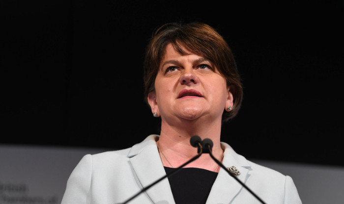Vorsitzende der nordirischen Democratic Unionist Party Arlene Foster. Foto: epa/Neil-saal