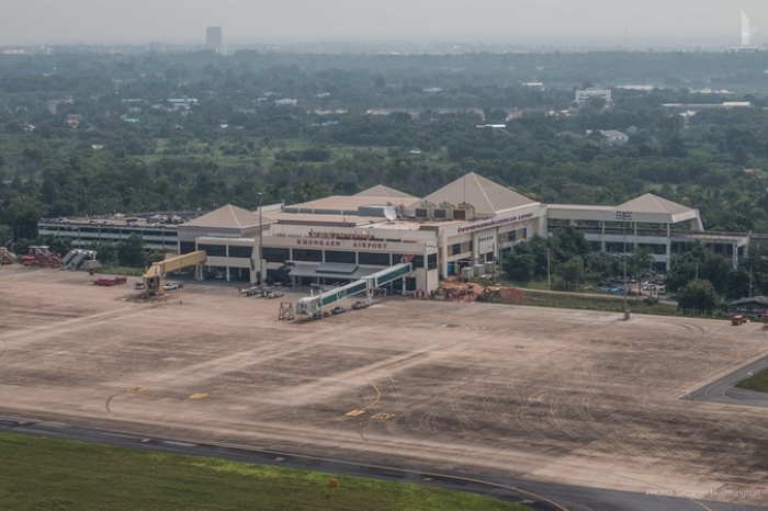 Blick auf den alten Terminal am Khon Kaen Airport aus der Vogelperspektive. Foto: The Nation