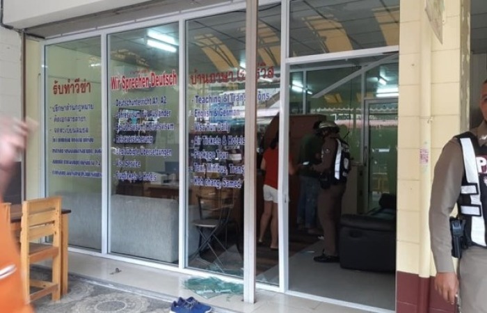 In einer wohlbekannten Sprachschule in Naklua ereignete sich am Montag am helllichten Tag ein brutaler Mord. Foto: Sawang Boriboon Thammasathan Foundation 