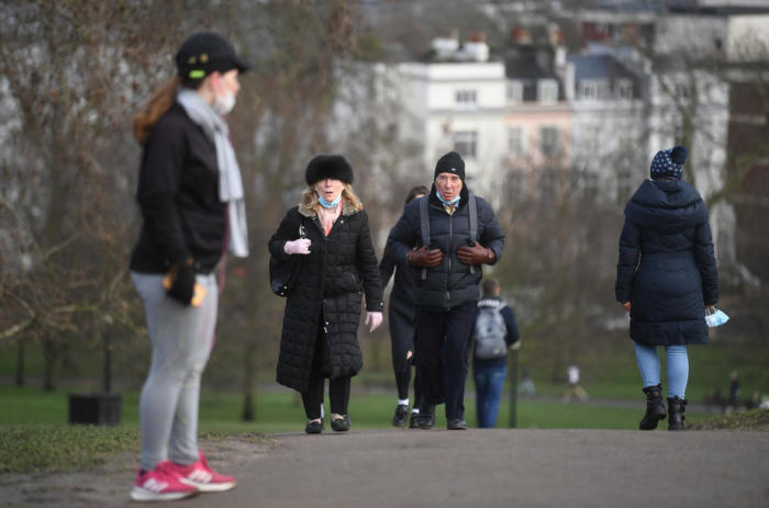 Leute machen Sport auf dem Primrose Hill in London. Foto: epa/Neil Hallneil Hall