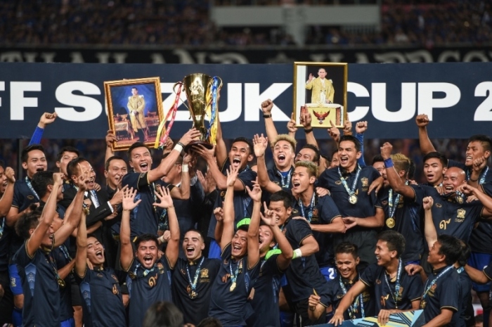 Der Jubel kannte keine Grenzen: Thailands Fußball-Nationalmannschaft ist wieder Südostasienmeister. Foto: The Nation