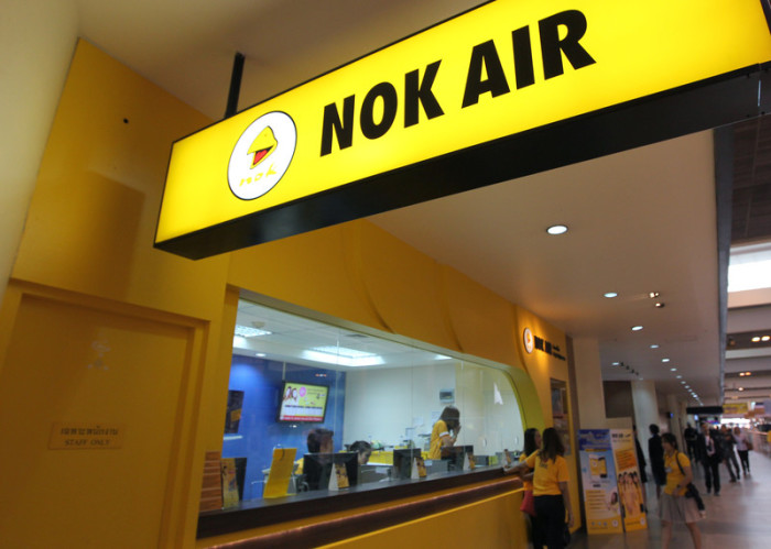 Nok-Air-Schalter am Don Mueang Airport in Bangkok. Archivbild: epa/Narong Sangnak