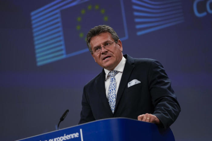 Der Europäische Kommissar für interinstitutionelle Beziehungen und Zukunftsforschung Maros Sefcovic. Foto: epa/Francisco Seco
