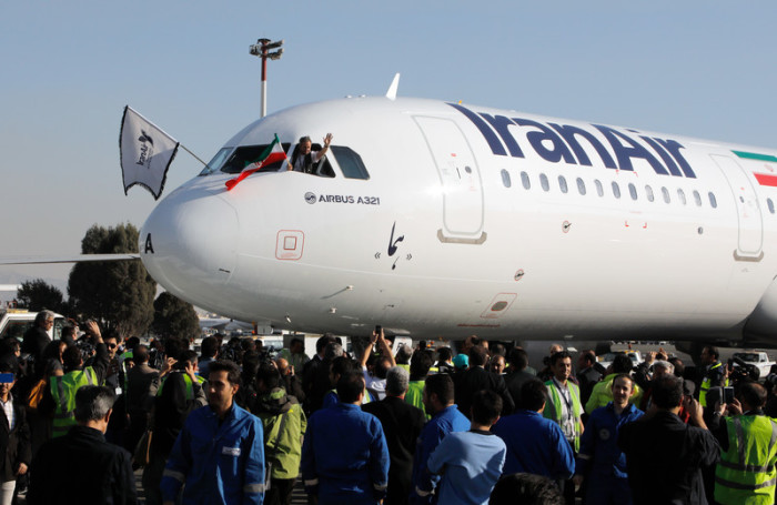 Auslieferung eines Airbus A321 am 12. Januar 2017 an die Fluggesellschaft Iran-Air. Foto: epa/Abedin Taherkenareh