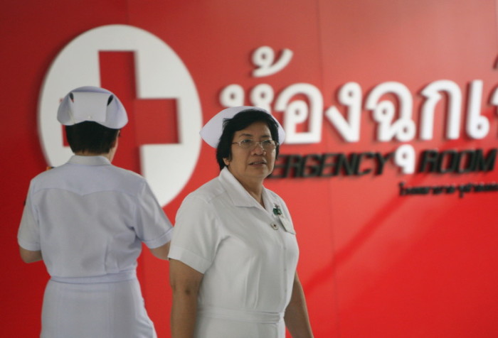 Krankenschwestern im Chulalongkorn Hospital in Bangkok. Foto: epa/Rungroj Yongrit