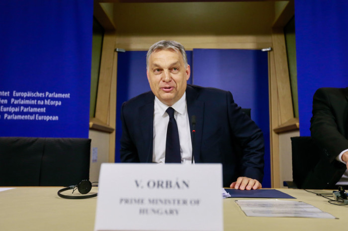 Der ungarische Ministerpräsident Viktor Orban auf dem EVP-Parteitag. Foto: epa/Stephanie Lecocq