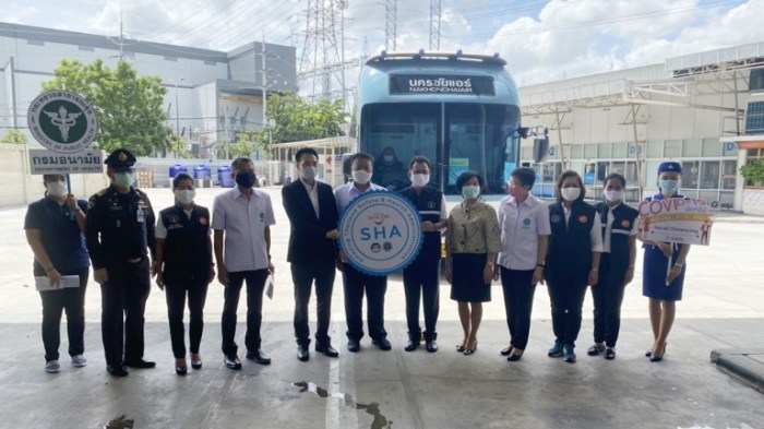 Mit Nakhonchai Air bewirbt sich eines der größten privaten Busunternehmen Thailands für das SHA-Zertifikat. Foto: Tourism Authority Of Thailand