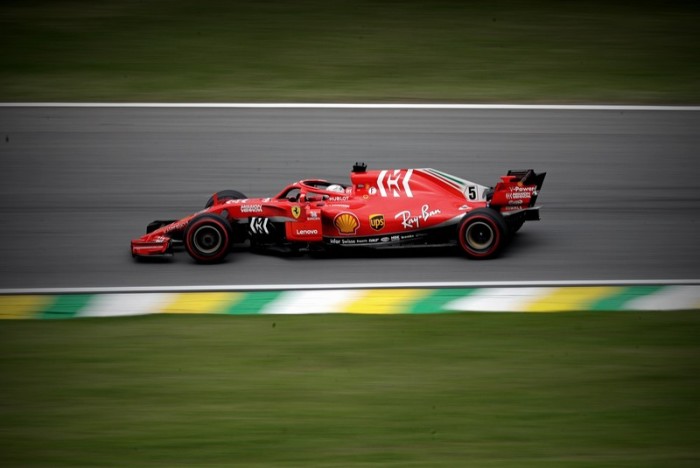 Deutscher Fahrer Sebastian Vettel von FerrariDeutscher Fahrer Sebastian Vettel von Ferrari. Foto: epa/Fernando Bizerra