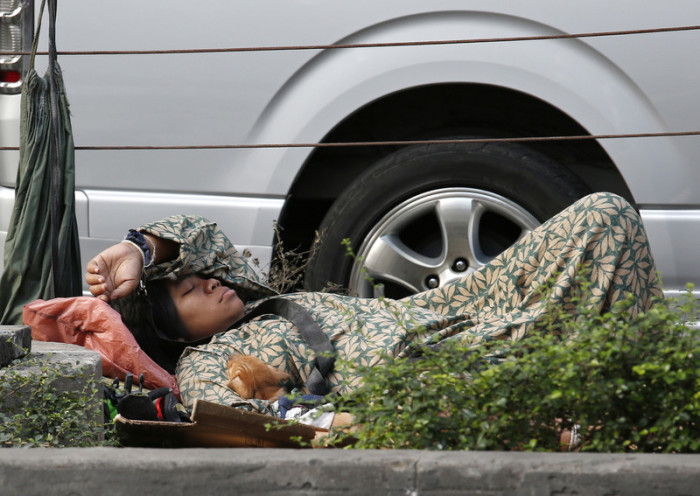 Obdachlose in Bangkok. Foto: epa/Barbara Walton