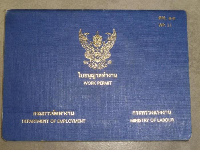 Thailändische Arbeitsgenehmigung. Foto: Redaktion