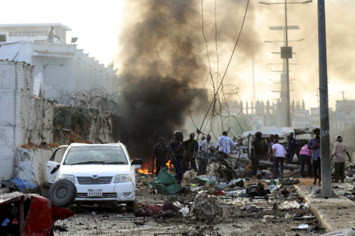 Eine Spur der Verwüstung in Mogadischu. Foto: epa/Said Yusuf Warsame