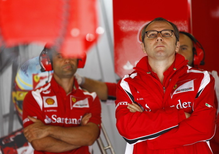 Der Teamchef der Scuderia Ferrari, Stefano Domenicali, in Nürburg. Foto: epa/Valdrin Xhemajvaldrin Xhemaj