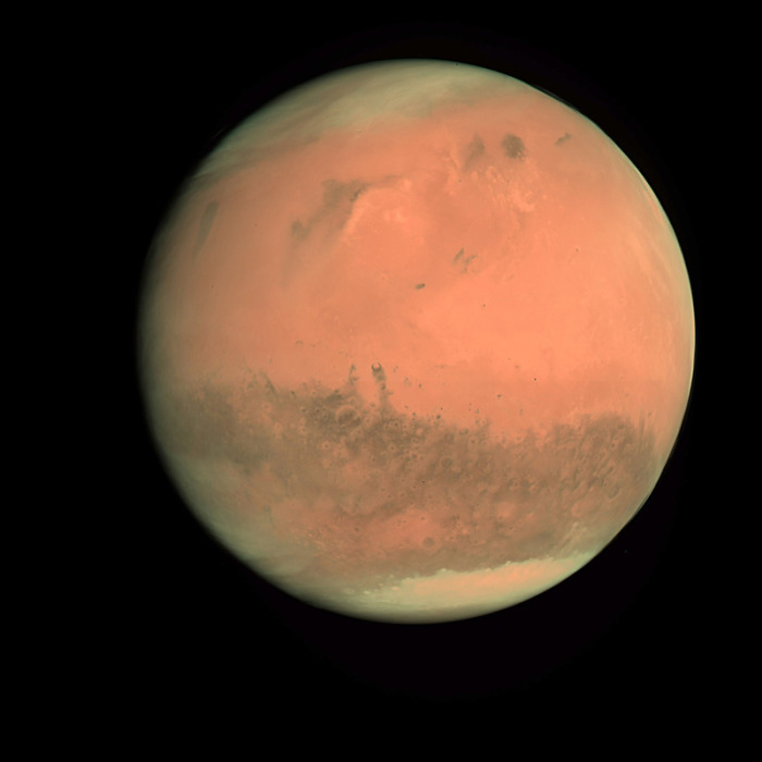 Die Aufnahme der Europäischen Weltraumagentur ESA/Esoc Von Februar 2007 Zeigt Den Planeten Mars. Foto: Esoc/ESA/dpa