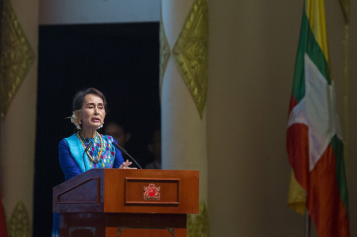 Myanmars Regierungschefin Aung San Suu Kyi. Foto: epa/Hein Htet