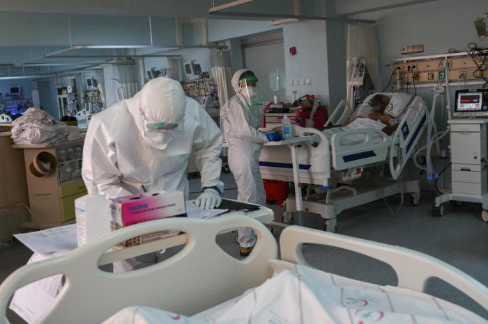 Intensive Care Unit (ICU) des Ausbildungs- und Forschungskrankenhauses Istanbul Sisli Hamidiye Etfal. Foto: epa/Sedat Suna