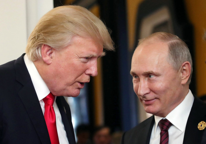 US-Präsident Donald Trump (l.) und Russlands Präsident Wladimir Putin (r.). Foto: epa/Mikhail Klimentyev/SPUTNIK/KREML