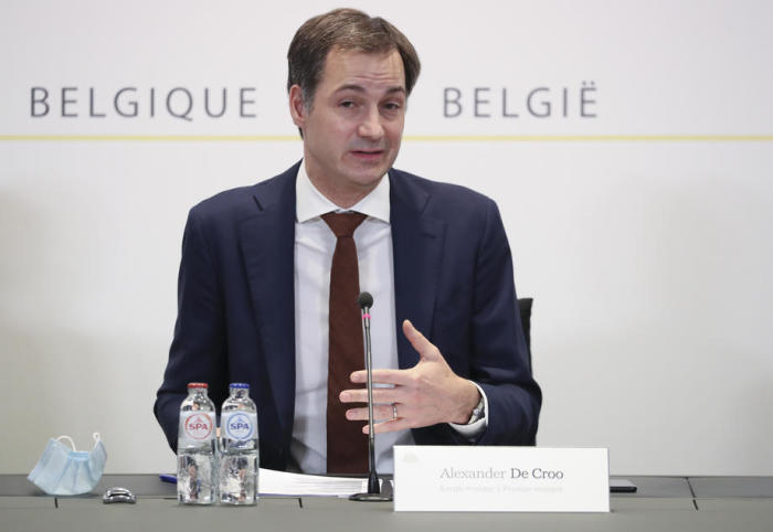 Der belgische Premierminister Alexander De Croo während einer Pressekonferenz. Foto: epa/Benoit Doppagne
