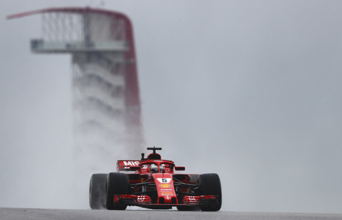 Vettel beim Traininslauf- Foto: epa/Larry W. Smith