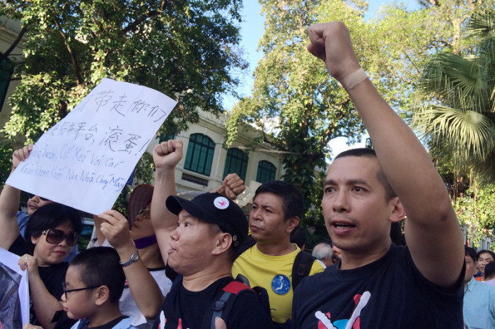 In der Vergangenheit kam es immer wieder zu antichinesischen Protesten in Vietnam. Foto: epa/Luong Thai Linh