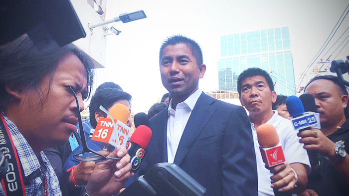 Surachate „Big Joke“ Hakparn stellte sich am Mittwoch den Fragen der Medien. Foto: The Nation